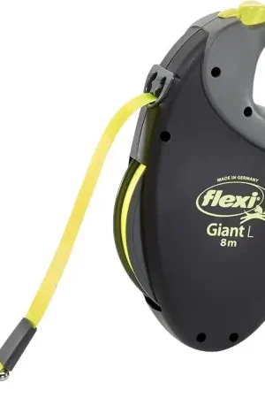 Snelle Levering Flexi Giant Neon L met band geel 8 mtr