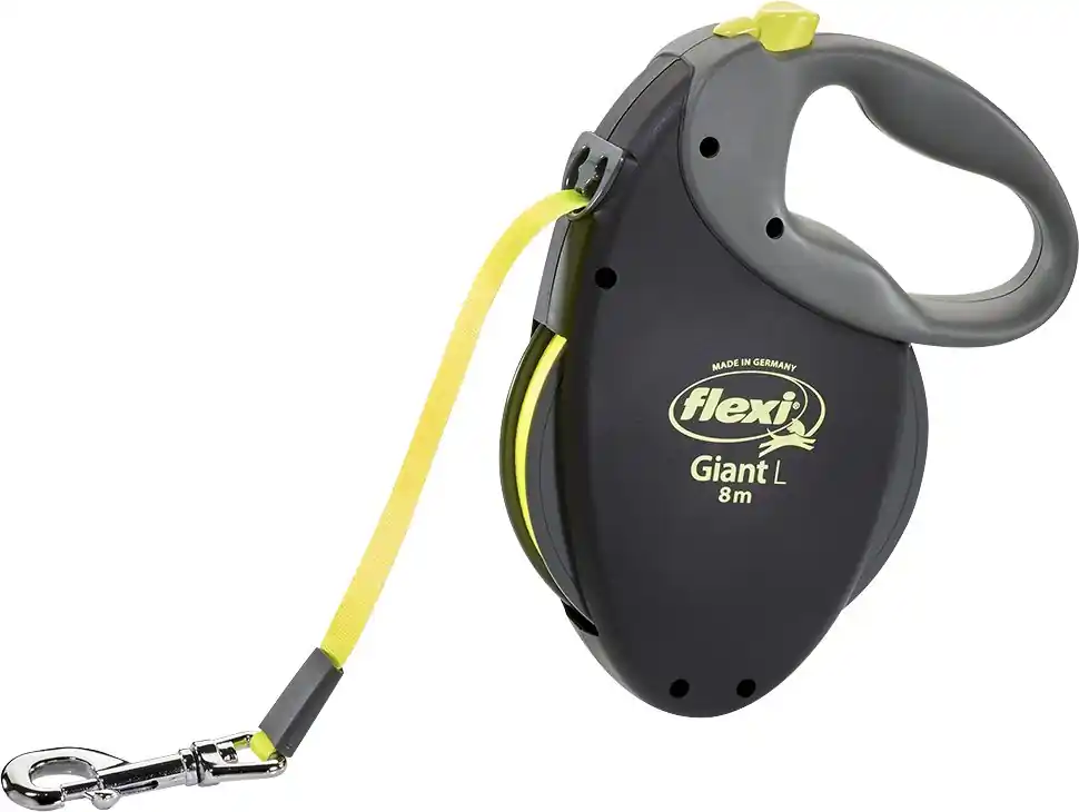 Snelle Levering Flexi Giant Neon L met band geel 8 mtr