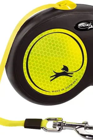 Voordeelprijs Flexi New Neon L met band geel 5 mtr