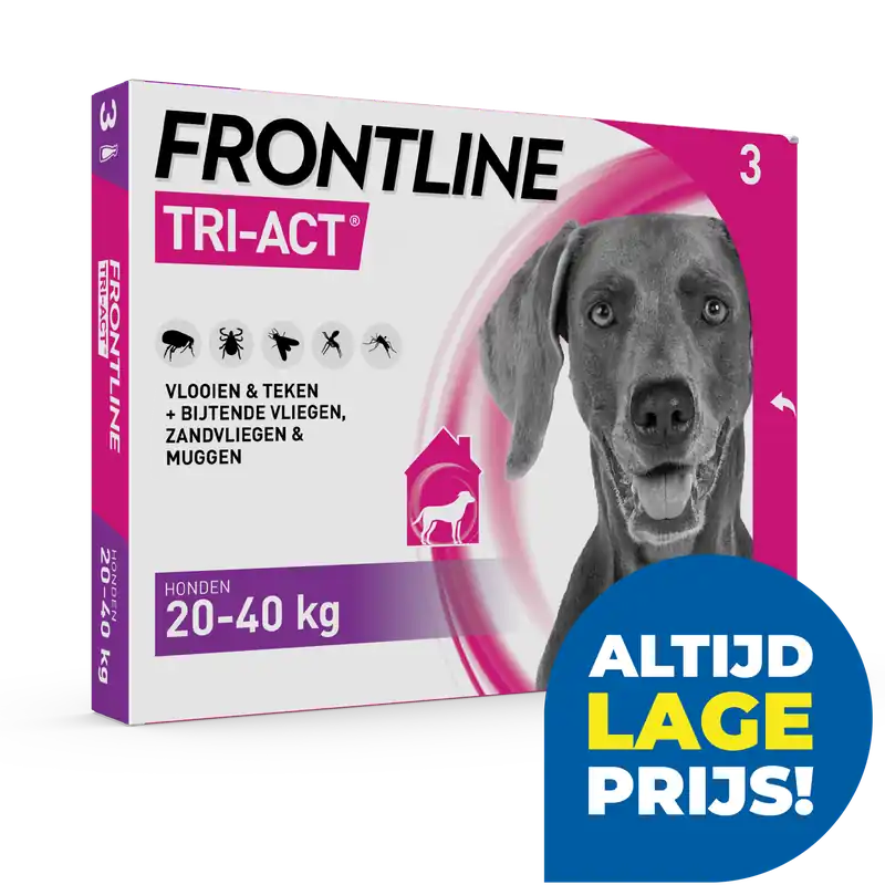Seizoensaanbieding Frontline Tri-Act L 20-40 kg 3 pip