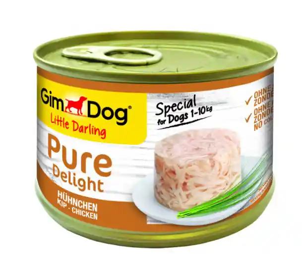 Betrouwbaar GimDog hondenvoer Little Darling Pure Delight kip 150 gr