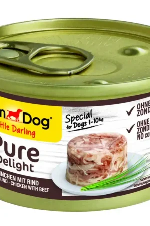 Beperkte Voorraad GimDog hondenvoer Little Darling Pure Delight kip/rund 85 gr