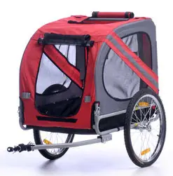 Hondenfietskar Doggy Liner Juliette rood/grijs Dagaanbieding