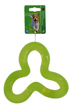 Snelle Levering Hondenspeelgoed Triple Curly Geel 18 cm
