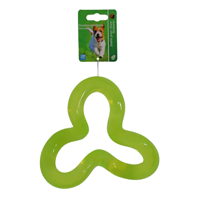 Snelle Levering Hondenspeelgoed Triple Curly Geel 18 cm