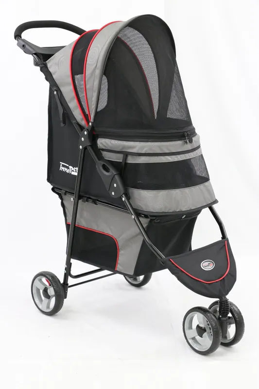 Innopet buggy Avenue shiny grey/red Korting