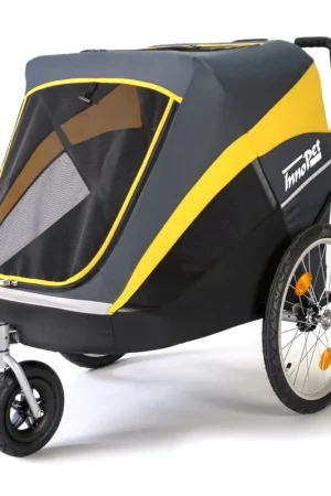 Must-Have Innopet hondenfietskar/-buggy set Hercules Grey/Yellow