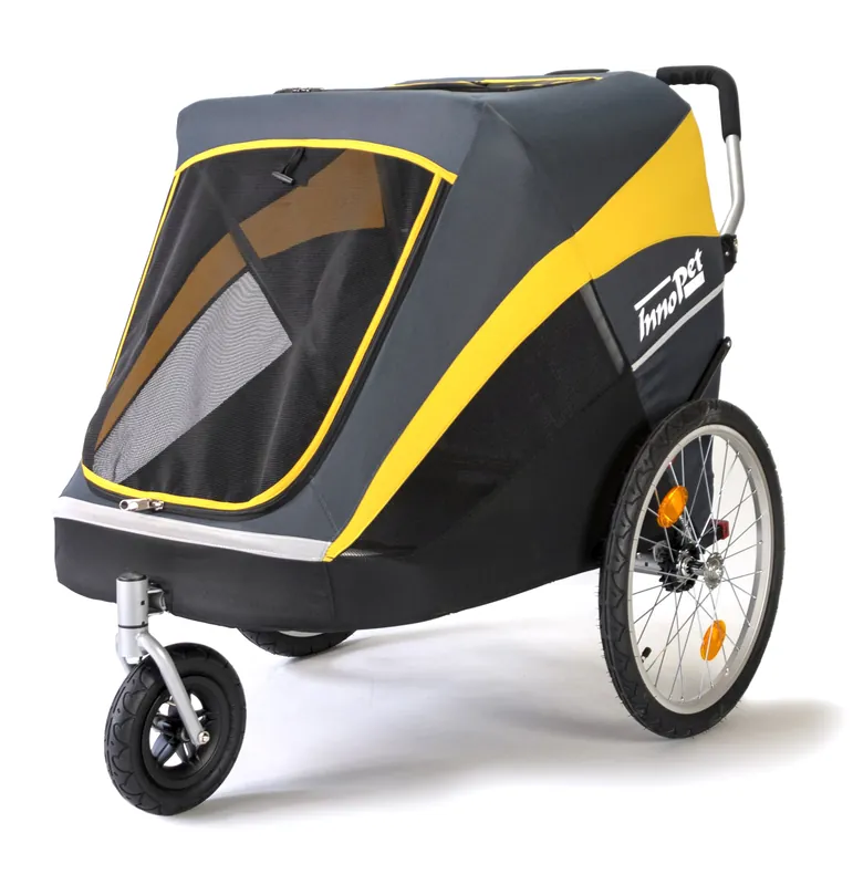 Must-Have Innopet hondenfietskar/-buggy set Hercules Grey/Yellow