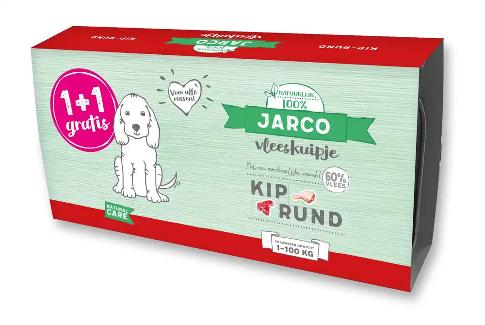 Jarco hondenvoer Vleeskuipjes Kip/Rund 2 x 150 gr Exclusieve Aanbieding