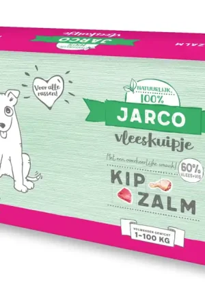 Bestel Nu Jarco hondenvoer Vleeskuipjes Kip/Zalm 2 x 150 gr