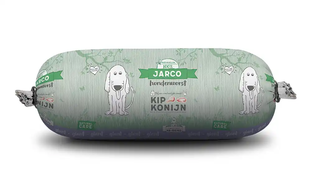 Koopje Jarco hondenworst Giant Kip/Konijn 750 gr
