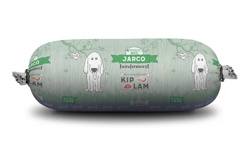 Jarco hondenworst Giant Kip/Lam 750 gr Populair