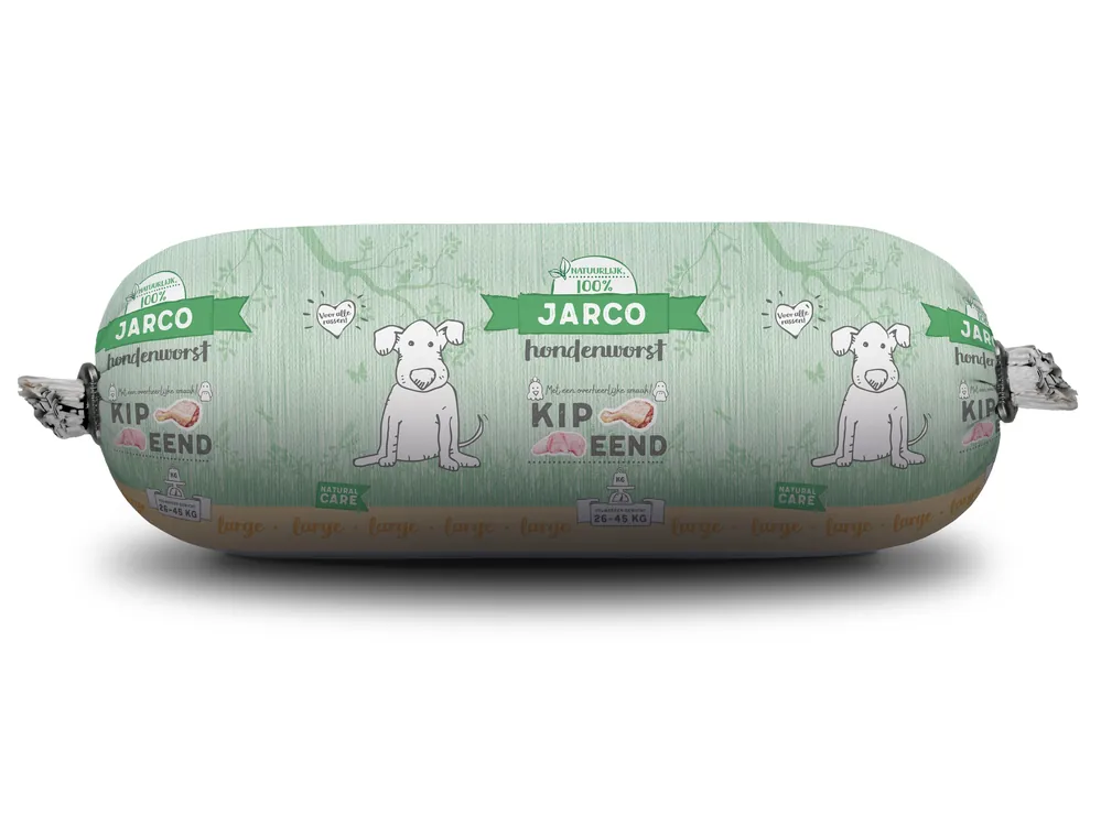 Alleen Vandaag Jarco hondenworst Large Kip/Eend 600 gr