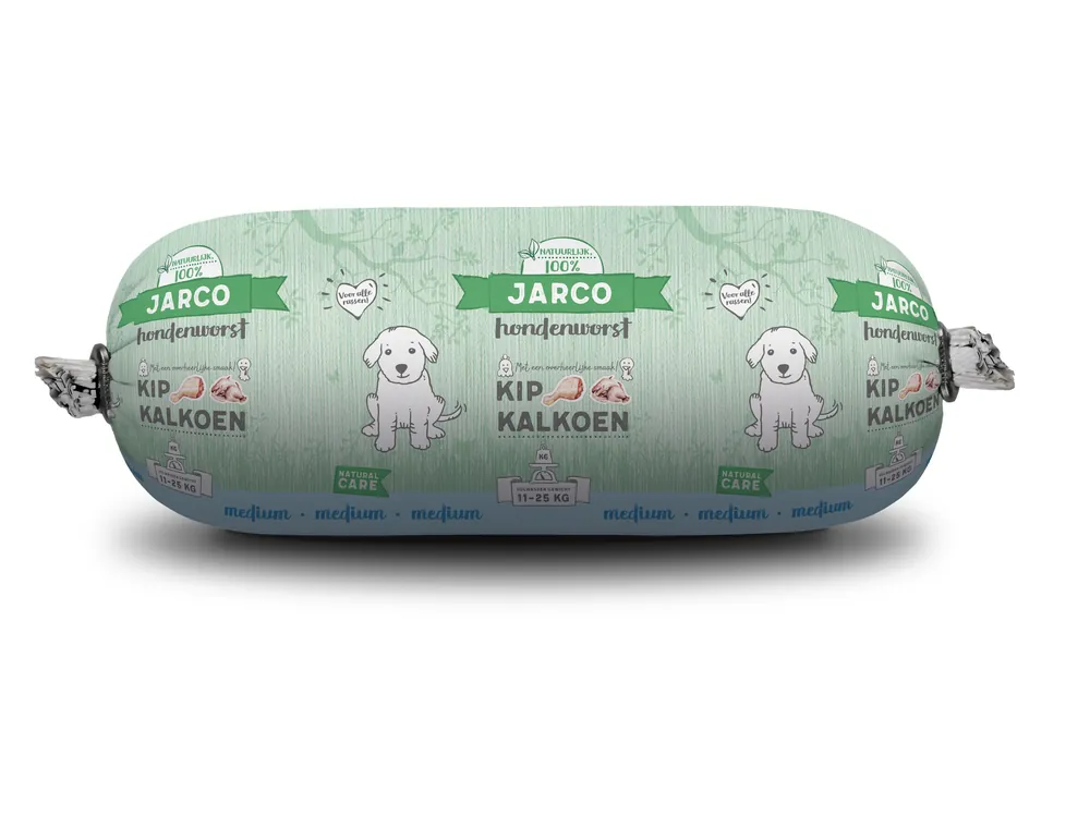 Jarco hondenworst Medium Kip/Kalkoen 450 gr Weekendaanbieding