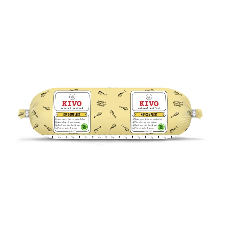 Kivo Hondenvoer Kip Compleet 500 gr Finale Uitverkoop