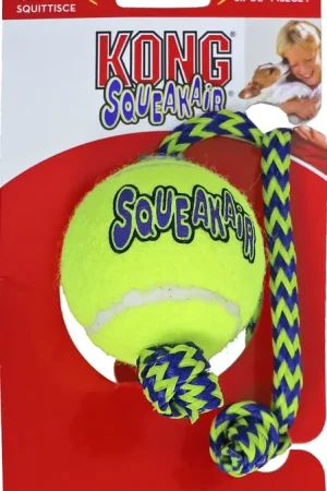 Kong Squeakair Ball with Rope M Lage Kosten