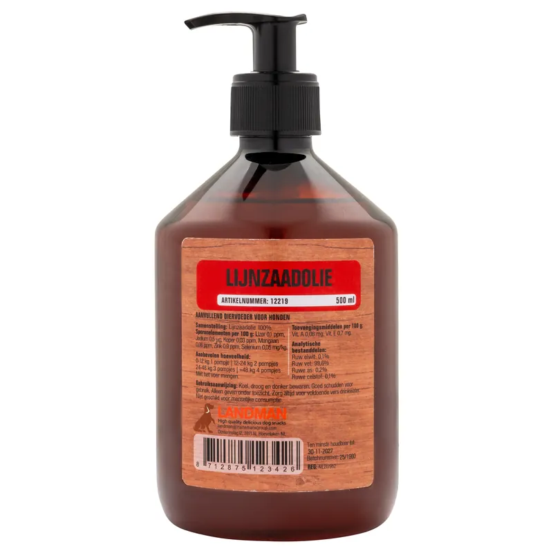 Tijdelijk Beschikbaar Landman Lijnzaadolie 500 ml