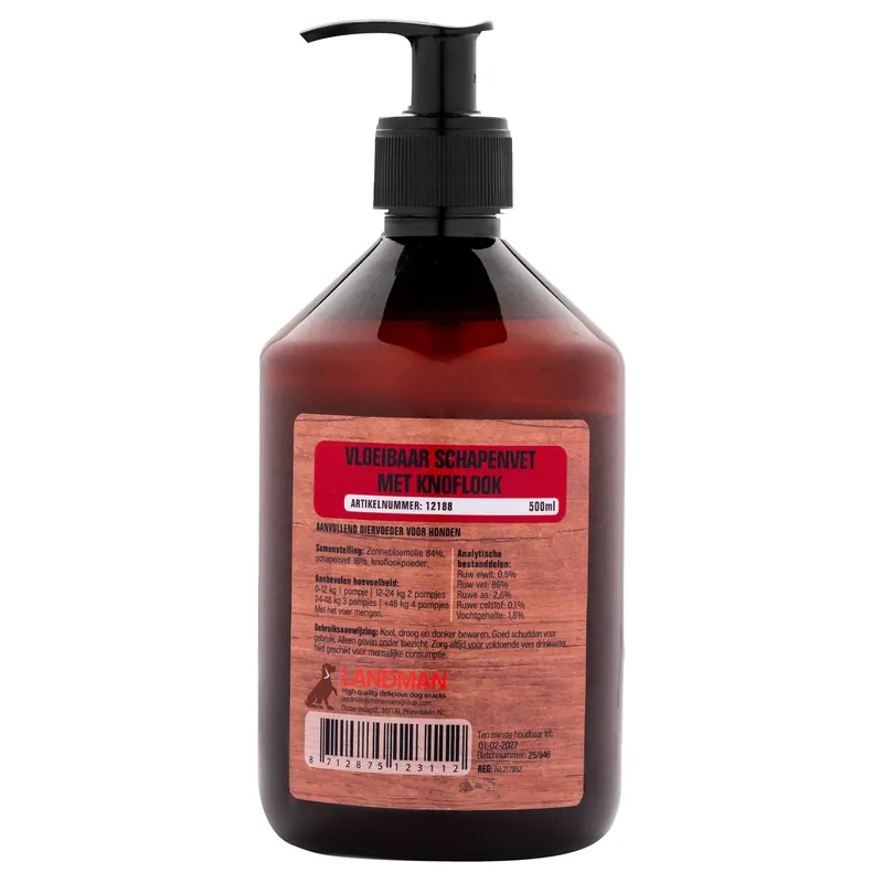 Snelle Levering Landman Vloeibaar Schapenvet met Knoflook 500 ml