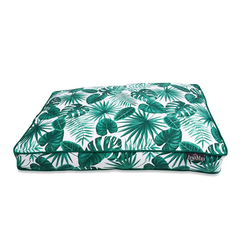 Lex & Max boxbed Leaves dark green Gecertificeerd