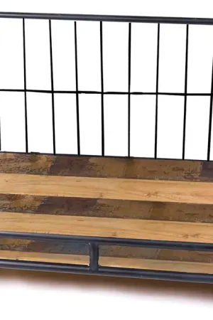 Lex & Max hondenbank metal wire basket zwart Voordeelprijs