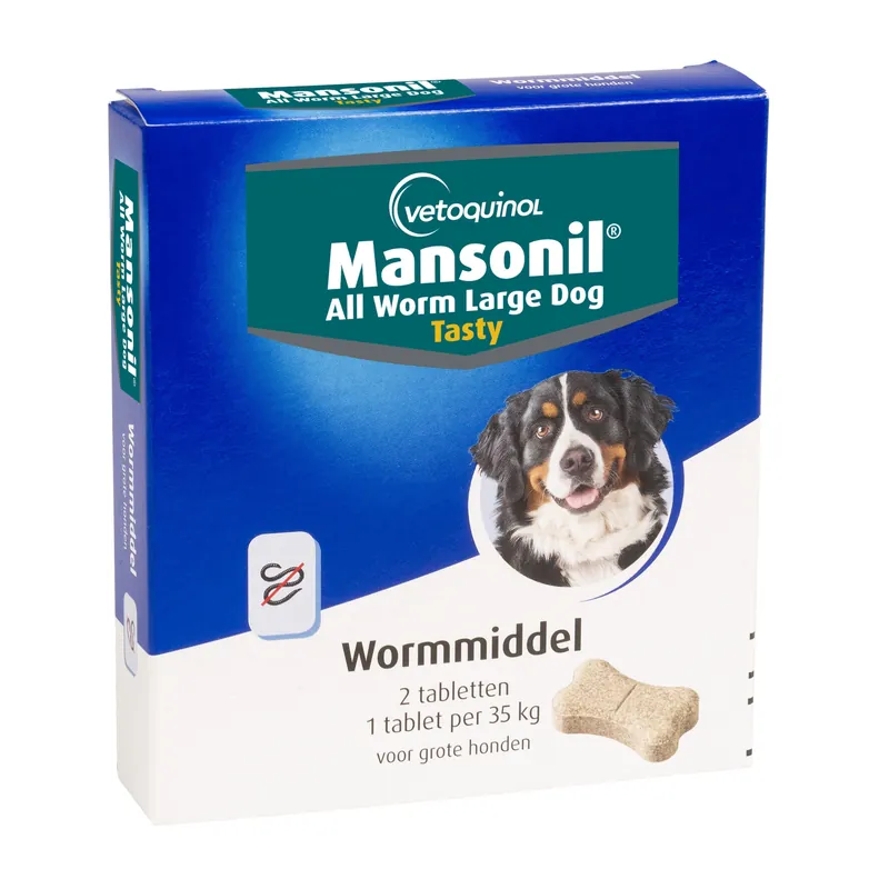 Mansonil All Worm tabletten large hond 2 st Populair
