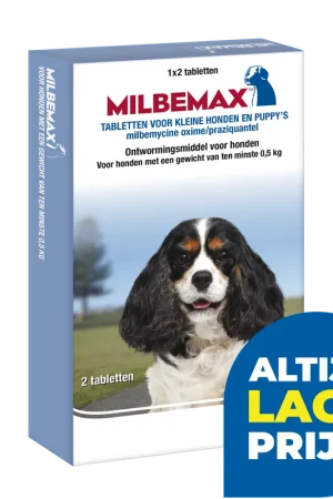 Actieprijs Milbemax tabletten kleine hond/puppy 0,5 - 10 kg 2 st