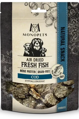 Monopets Air Dried Fresh Fish Cod Bisquits 100 gr Direct Verzonden