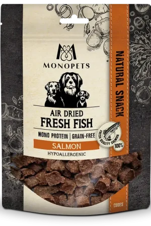 Monopets Air Dried Fresh Fish S/M Cubes Salmon 150 gr Beperkte Voorraad