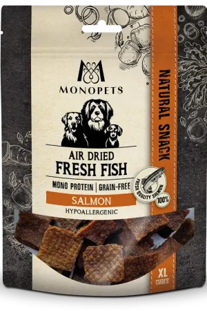 Aanbieding Monopets Air Dried Fresh Fish XL Cubes Salmon 100 gr