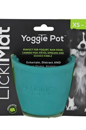 Lickimat Yoggie Pot Turquoise 8 cm Fabrieksprijs