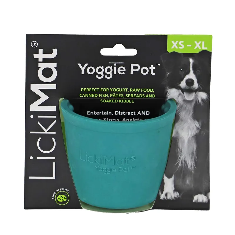 Lickimat Yoggie Pot Turquoise 8 cm Fabrieksprijs