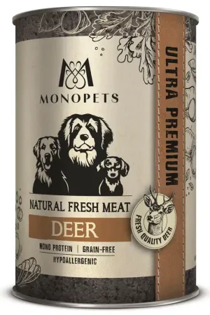 Monopets Hondenvoer Fresh Meat Deer 400 gr Aanbieding