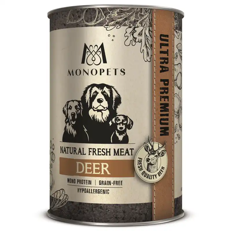 Monopets Hondenvoer Fresh Meat Deer 400 gr Aanbieding