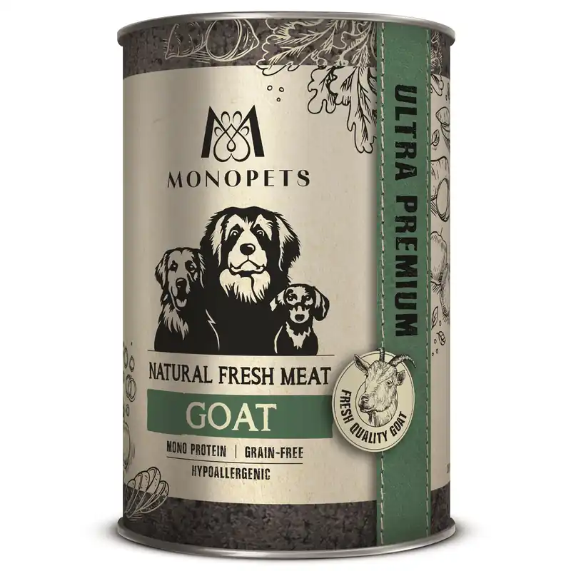 Monopets Hondenvoer Fresh Meat Goat 400 gr Finale Uitverkoop