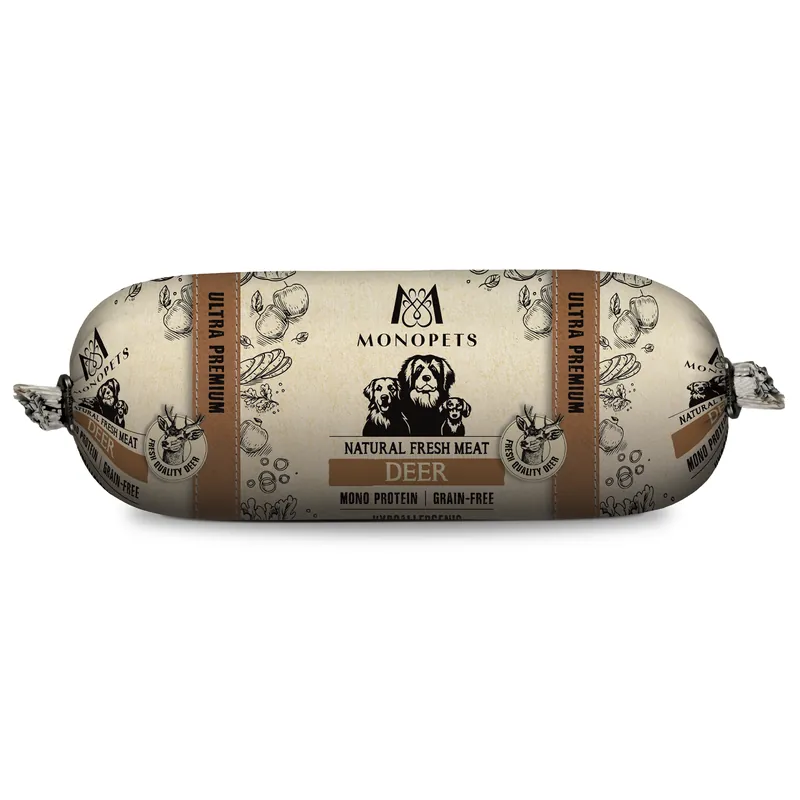 Monopets Hondenvoer Fresh Meat Sausage Deer 600 gr Lage Prijs