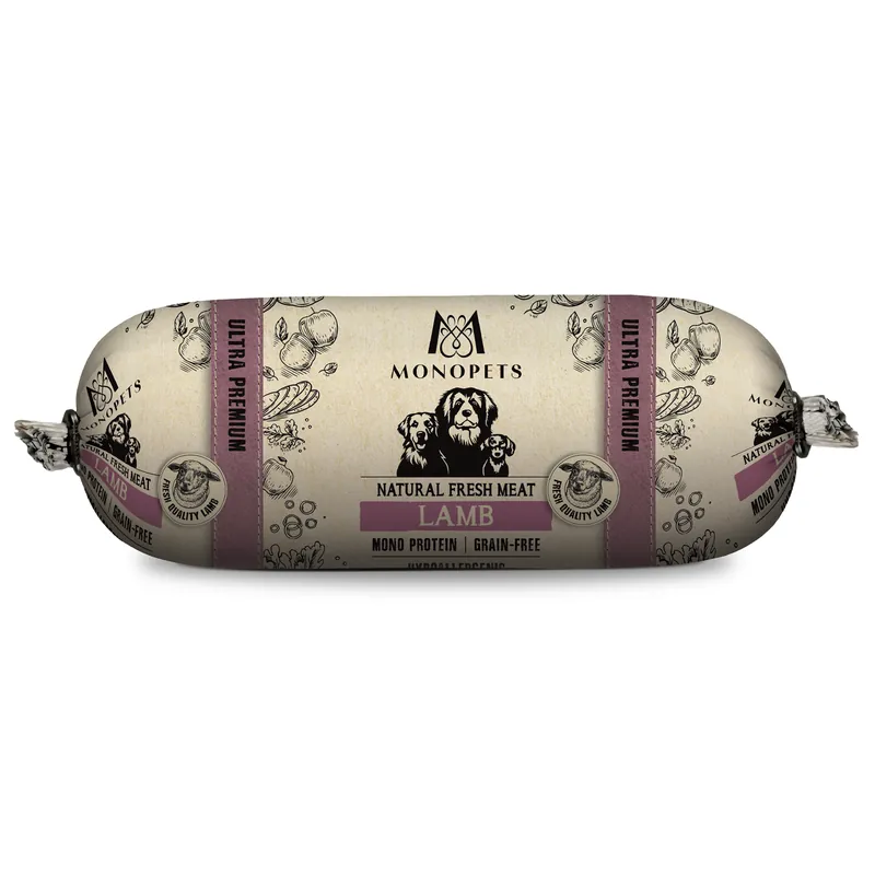 Monopets Hondenvoer Fresh Meat Sausage Lamb 600 gr Alleen Vandaag