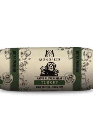 Hoge Kwaliteit Monopets Hondenvoer Fresh Meat Sausage Turkey 600 gr