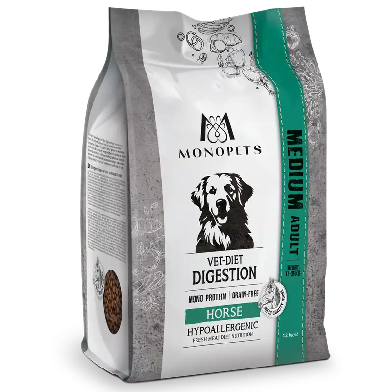 Monopets Hondenvoer Vet-Diet Medium Digestion Horse 12 kg Uitverkoop