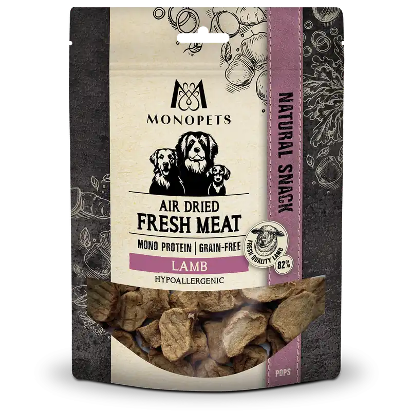 Monopets Air Dried Pops Lamb 100 gr Populair