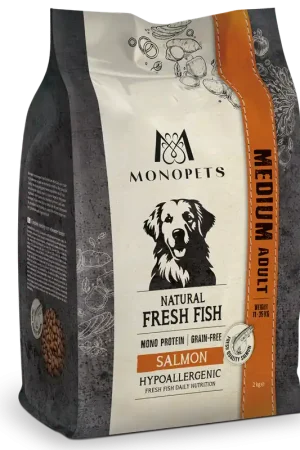 Fabrieksprijs Monopets Hondenvoer Fresh Fish Adult Medium Salmon 2 kg