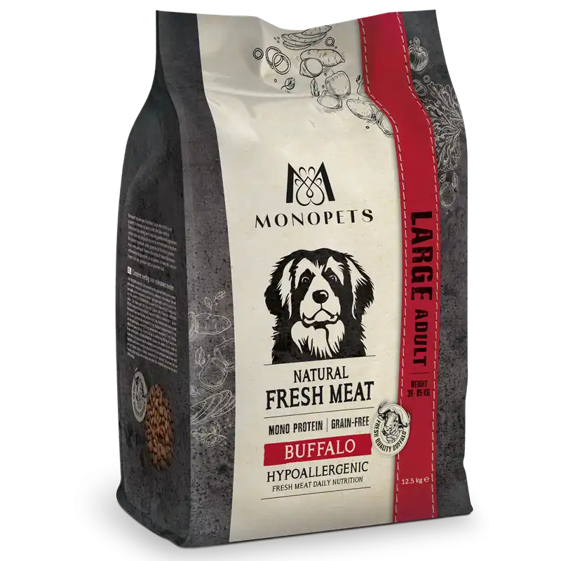 Monopets Hondenvoer Fresh Meat Adult Large Buffalo 12,5 kg Flitsaanbieding