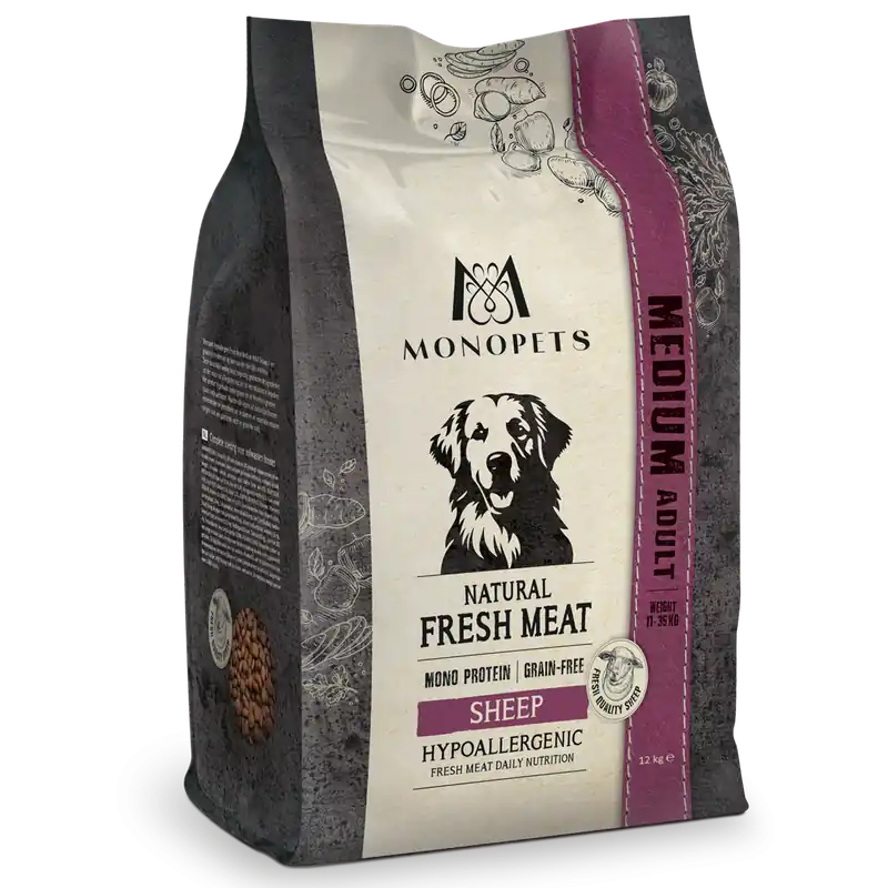 Monopets Hondenvoer Fresh Meat Adult Medium Sheep 12 kg Must-Have