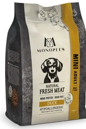 Monopets Hondenvoer Fresh Meat Adult Mini Duck 6 kg Tijdelijk Beschikbaar