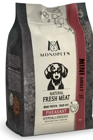 Actieprijs Monopets Hondenvoer Fresh Meat Adult Mini Pheasant 2 kg