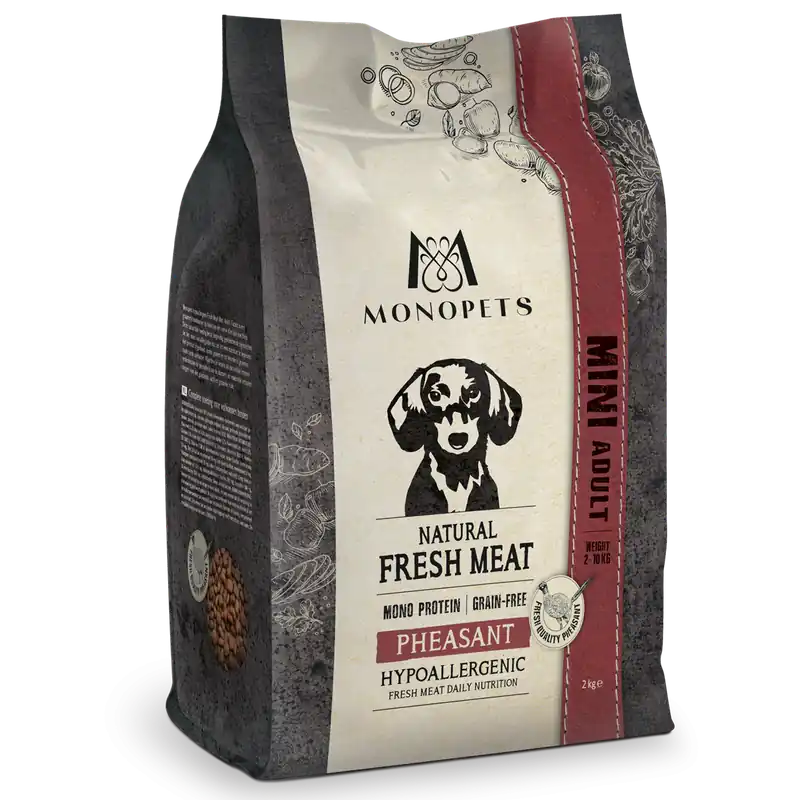 Actieprijs Monopets Hondenvoer Fresh Meat Adult Mini Pheasant 2 kg