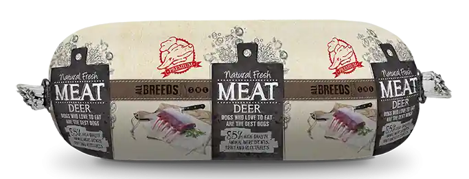 Gereduceerde Prijs Natural Fresh MEAT hondenworst deer 250 gr