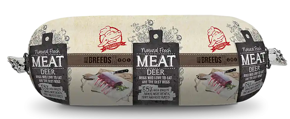 Natural Fresh MEAT hondenworst deer 600 gr Betrouwbaar