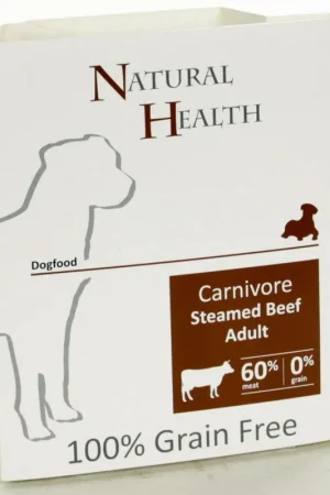 Natural Health Dog hondenvoer Steamed Carnivore Beef 395 gr Uitverkoop