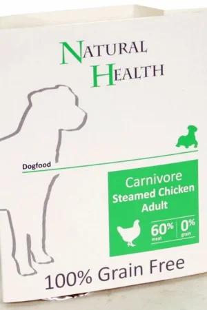 Lage Prijs Natural Health Dog hondenvoer Steamed Carnivore Chicken 395 gr