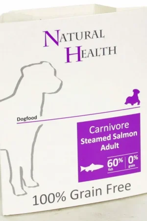 Natural Health Dog hondenvoer Steamed Carnivore Salmon 395 gr Gecertificeerd